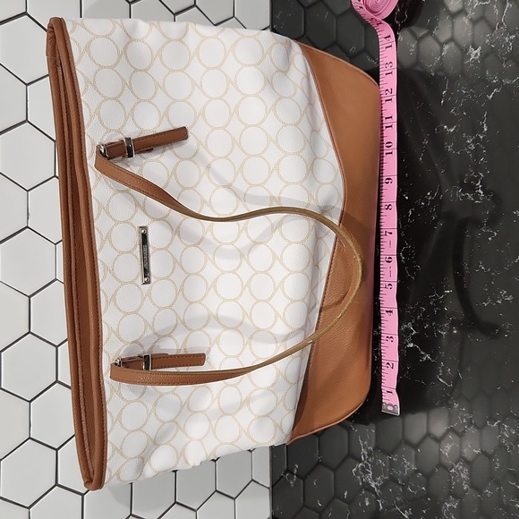 Nine West Tan and White Tote - Picture 7 of 7